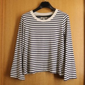 Madewell Rivet & Thread Navy White Striped Top S